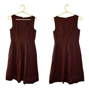 Banana Republic Vintage 100% Linen Dress Fit Business Career Core Fit/Flare 2